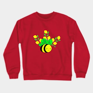 bee with lemons Crewneck Sweatshirt